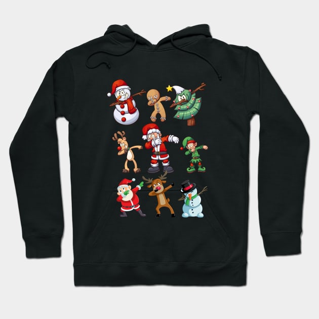 Christmas Shirt For Kids Boys Dabbing Santa Elves Xmas Hoodie by Daysy1